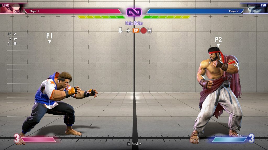 Uno screenshot del blocco in Street Fighter 6