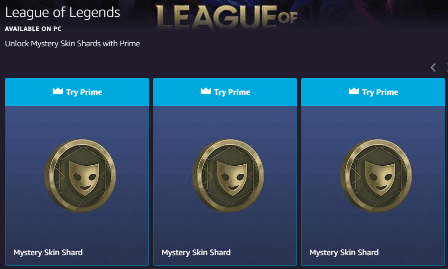 Premi per Twitch Prime Gaming di League of Legends