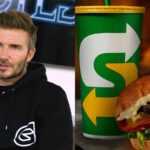 David Beckham with a Subway