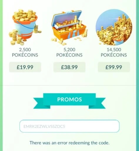 Codice promozionale Android di Pokemon Go
