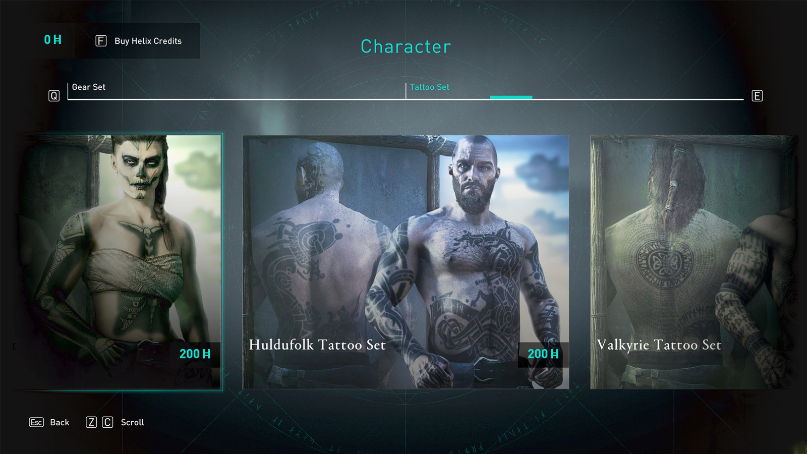 Set di tatuaggi Huldufolk nel negozio di Assassin's Creed Valhalla