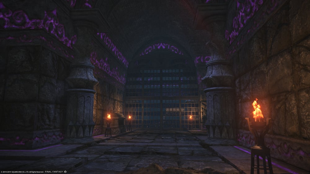 Interno del dungeon del Palazzo dei Morti di FFXIV