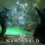 new world warriors fighting an angry ghost in graveyard
