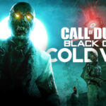 Black Ops Cold War Zombies loom over game logo "Outbreak" open world mode.
