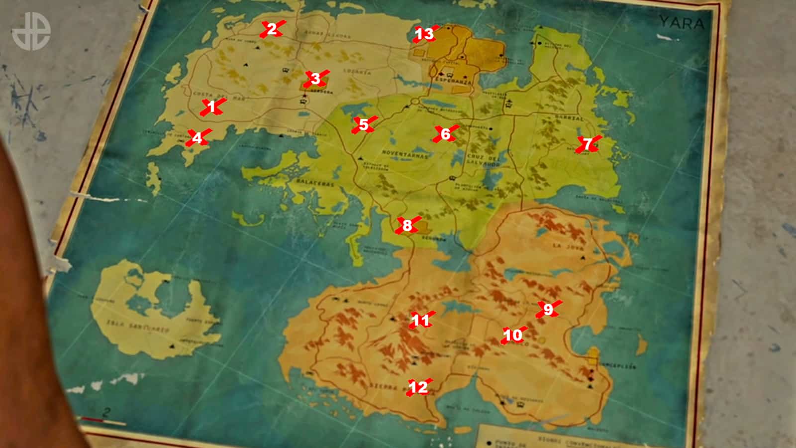 Mappa delle posizioni di Far Cry 6 Gallo