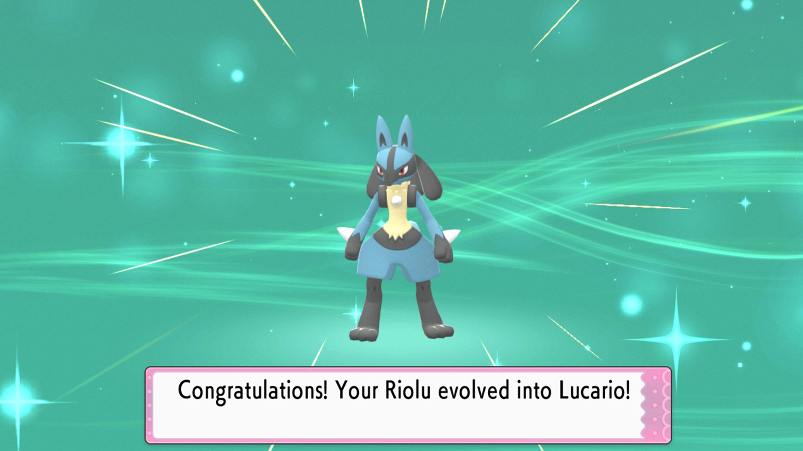 Pokemon Diamante brillante e Perla splendente screenshot di Lucario Evolution