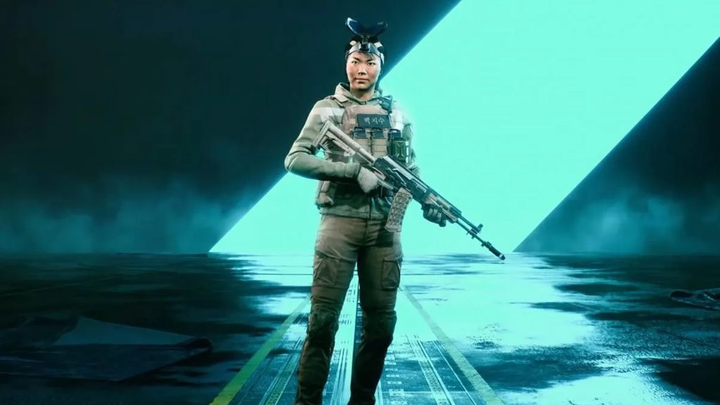 Uno screenshot di Ji-Soo Paik da Battlefield 2042.