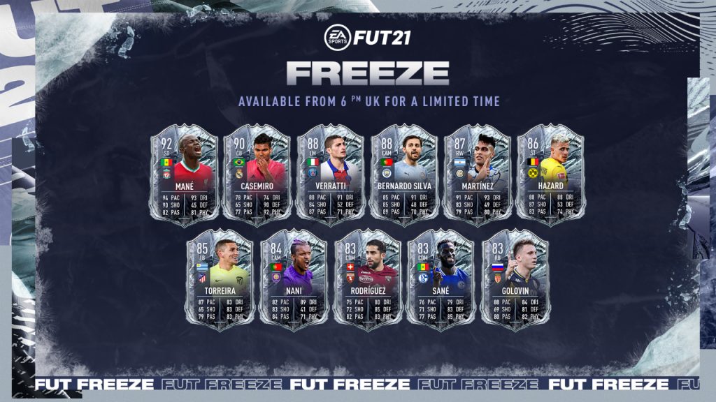 FIFA 21 FUT Freeze squadra