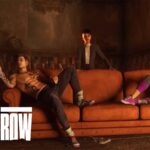 An image of four characters sitting on a sofa from the Saints Row reboot