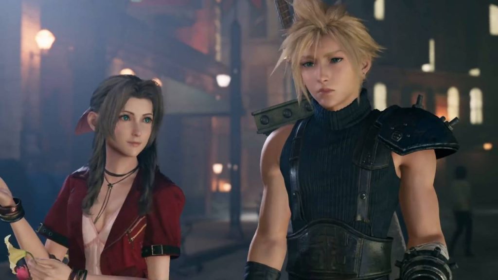 Cloud e Aerith in Final Fantasy 7 Remake
