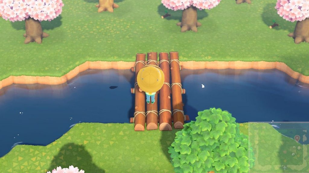 Un ponte di legno in Animal Crossing: New Horizons