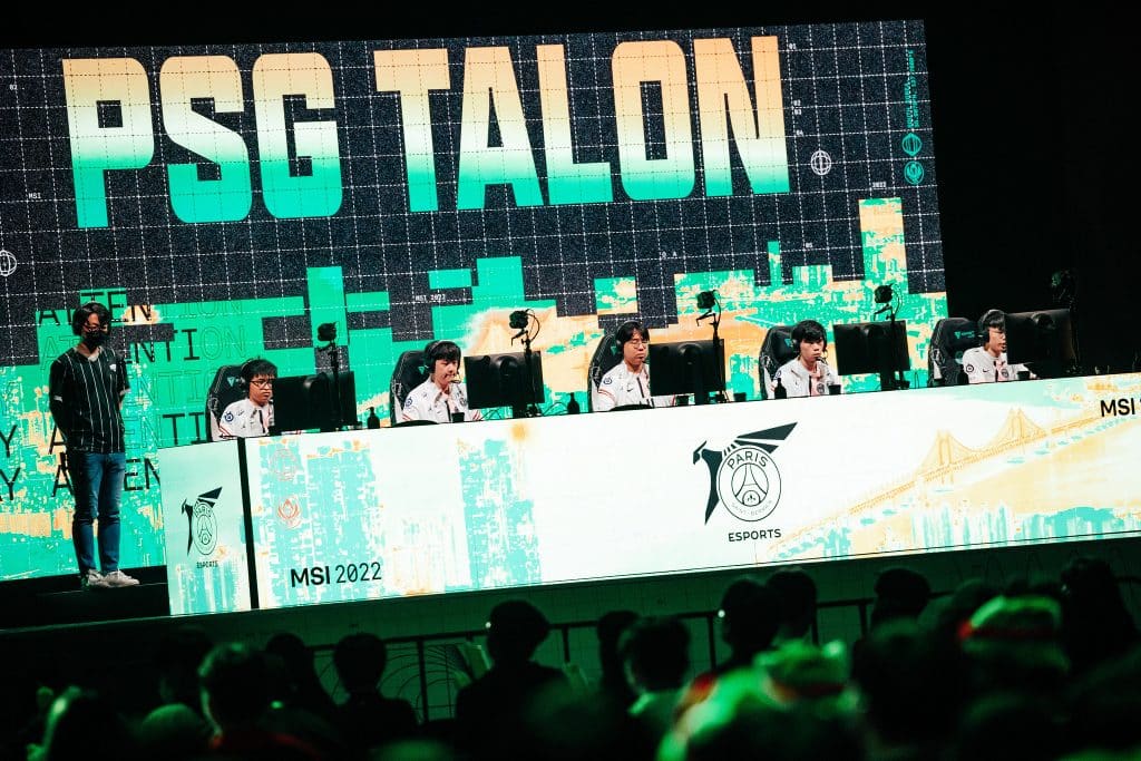 PSG Talon sul palco a BEXCO per MSI 2022