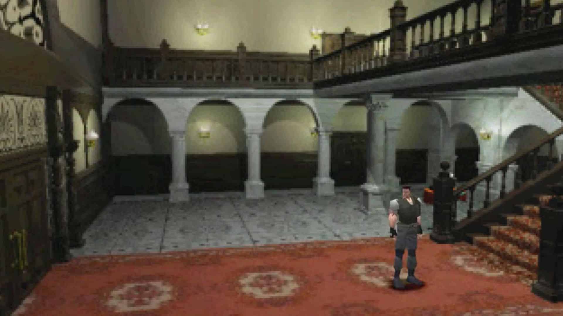 Chris Redfield esplora la villa di Spencer in Resident Evil 1