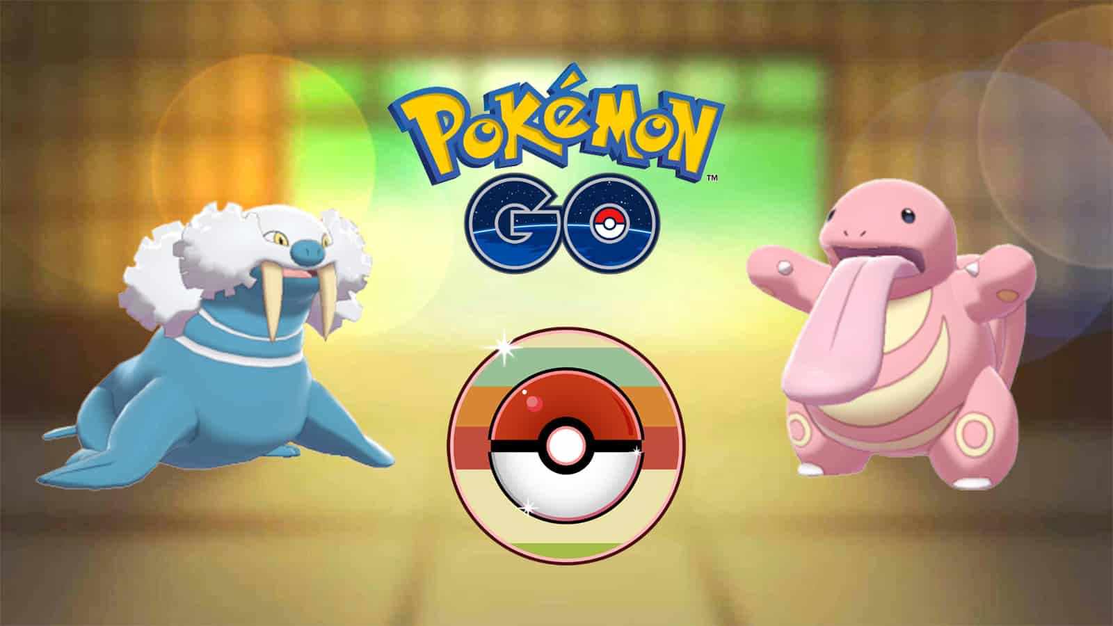 Walrein and Lickitung appearing in the Pokemon Go Retro Cup best team
