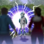A poster for Rhi's Arrival and A Radiant World Special Research in Pokemon Go