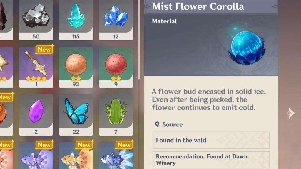 Descrizione articolo Genshin Impact Mist Flower Corolla