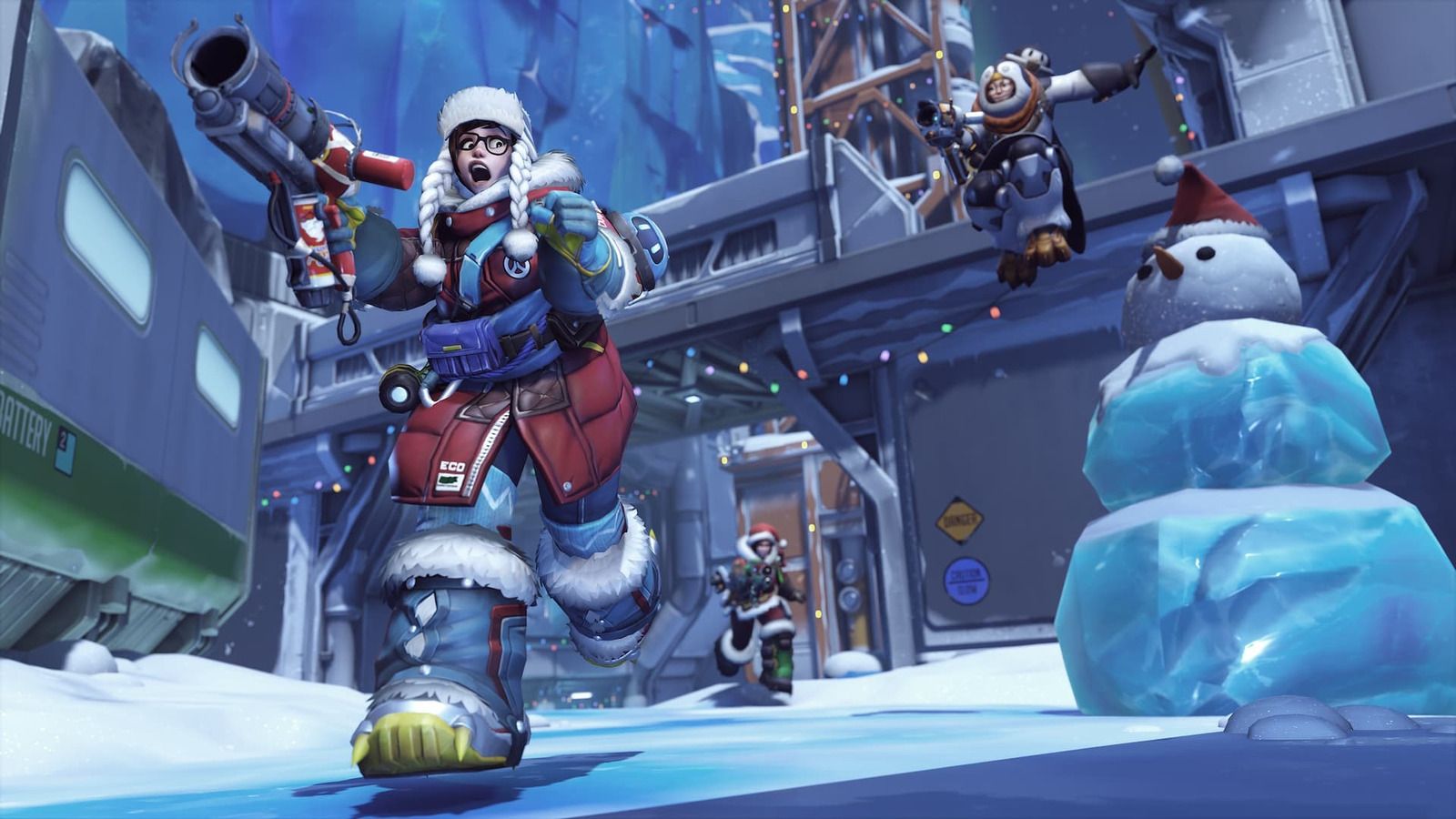 Overwatch 2 Meis in snowball fight