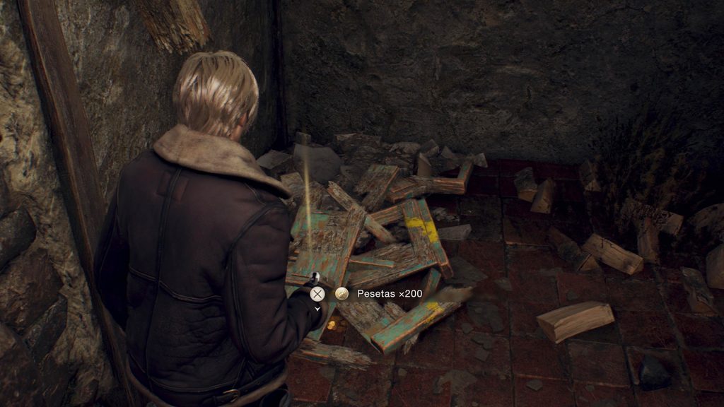 Pesetas in una cassa rotta in Resident Evil 4 Remake