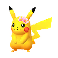 Pikachu indossa dei Fiori di Ciliegio