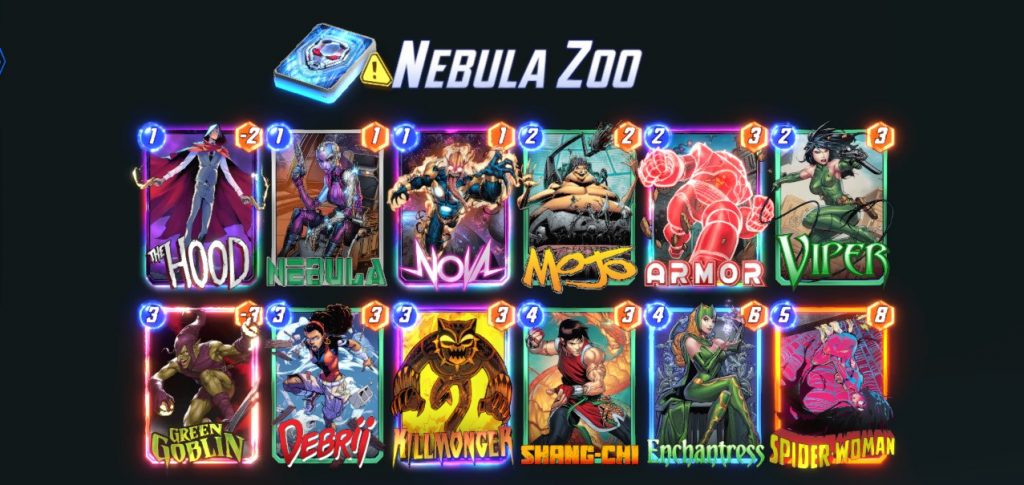 Mazzo Nebula Zoo in Marvel Snap