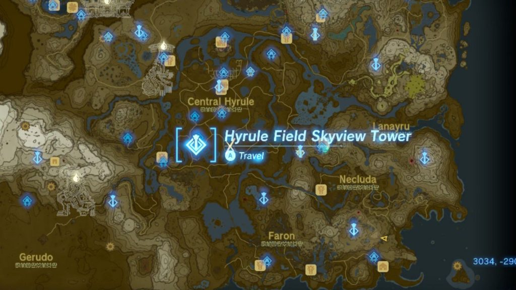 Torre panoramica del campo di Hyrule