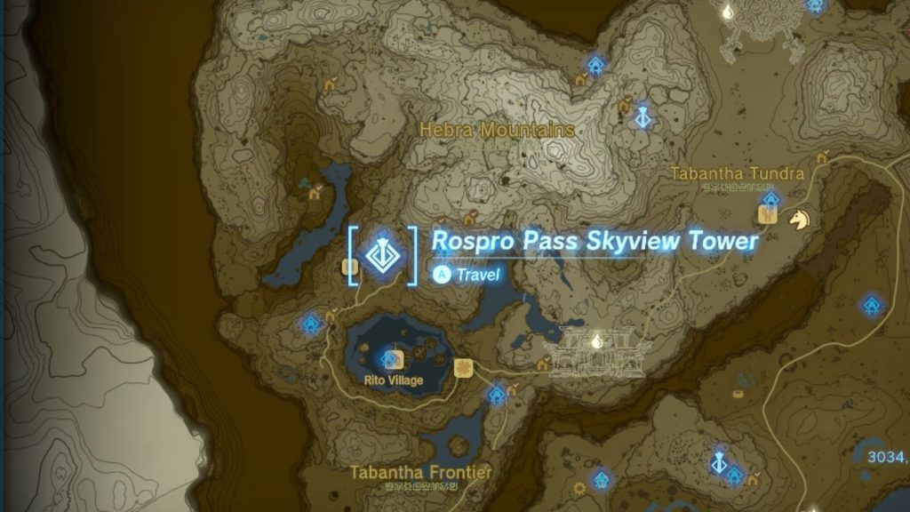 Posizione della Torre Skyview del Rospro Pass