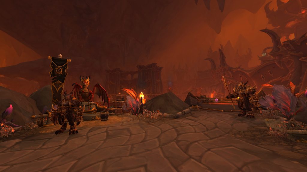 Ambiente di raid Aberrus esterno di World of Warcraft